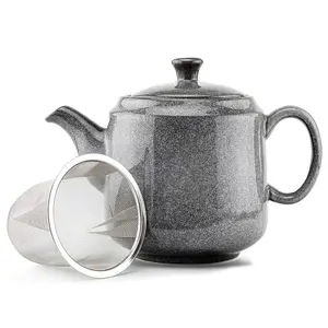 Scandi Home Frederiksberg Ceramic Teapot with Stainless Steel Infuser  1L