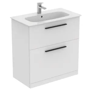 Ideal Standard i.life A Standard Matt White Freestanding Bathroom Vanity unit (H) 853mm (W) 800mm