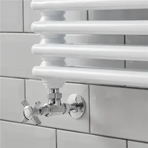 832mm (H) x 500mm (W) - Vertical Bathroom Towel Radiator - (Sailsbury - White) - (0.8m x 0.5m)