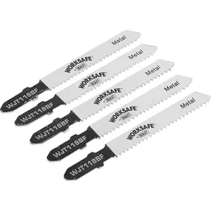 5 PACK 55mm Bi-Metal Jigsaw Blade - 12 TPI - Wavy Set Teeth - Metal Saw Blade