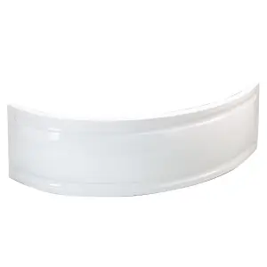 Cooke & Lewis Strand White Curved Left-handed Corner Bath & panel set (L)1495mm