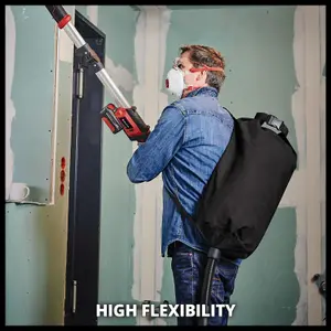 Einhell Cordless Drywall Sander 18V Power X-Change Includes 7pcs Sanding Sheets Dust Extraction TP-DW 18/225 Li - Body Only