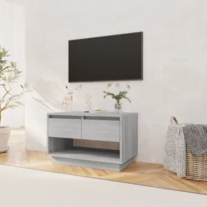 Berkfield TV Cabinet Grey Sonoma 70x41x44 cm Engineered Wood