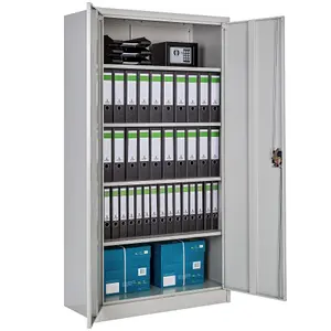 4x Filing cabinet with 5 shelves - grey