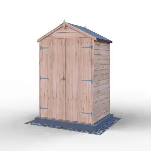 Shire 4x3 Overlap Double Door Windowless Apex Shed