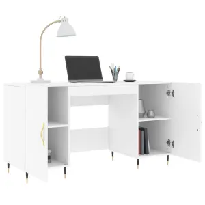 Berkfield Desk White 140x50x75 cm Engineered Wood