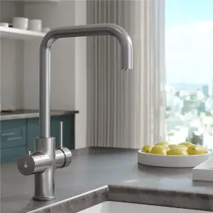 Liquida EBT311BS 3 In 1 Brushed Steel Kitchen Instant Boiling Hot Water Tap