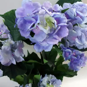 90cm Artificial Hydrangea Plant Blue with 200 Flowers