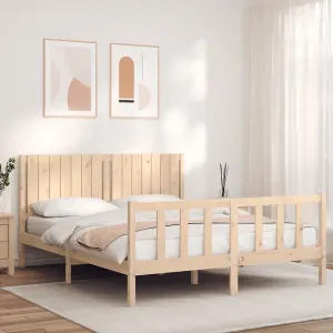 Berkfield Bed Frame with Headboard 160x200 cm Solid Wood