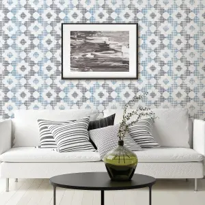 Fine Decor FD25521 Harmony Wallpaper, Blue