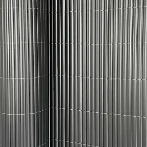 Oypla 1m x 3m Grey PVC Outdoor Garden Fencing Privacy Screen Roll