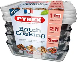 Pyrex Cook & Freeze 4-Piece Set - 1.5L | Robert Dyas