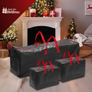 3pc Christmas Tree & Decoration Storage Bag