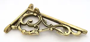 Castelion Single Large Brass Bathroom Shelf Bracket