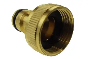 Tap Adaptor Connector Brass  Garden Water Fit Hose Pipe Tap Female Male 3/4" BSP Tap connector brass