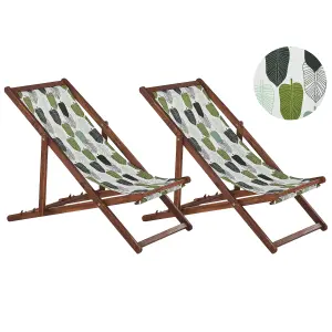 Sun Lounger Wood Dark Brown ANZIO