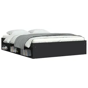 Berkfield Bed Frame Black 150x200 cm King Size