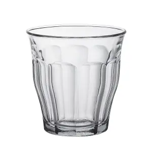 Duralex - Picardie Drinking Glasses - 250ml Tumblers for Water, Juice - Clear - Pack of 6