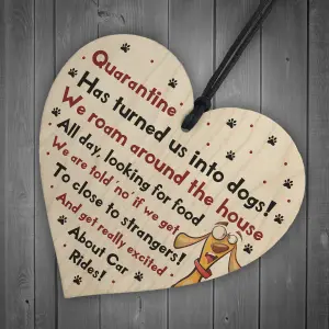 Red Ocean Quarantine 2020 Gifts Funny Christmas Gift Wooden Heart Gift Sign For Him Her