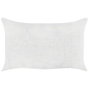 Set of 2 Cushions BANORI Linen 30 x 50 cm Solid White