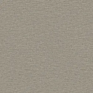 Grandeco Telma Slubbed Fabric Hessian Textured Luxury Wallpaper Dark Mocha Neutral