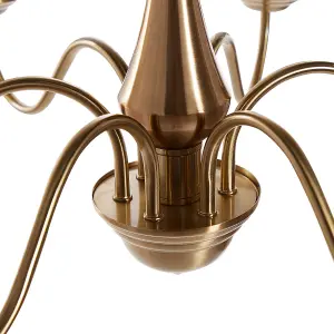 6 Light Metal Chandelier Brass BRADANO