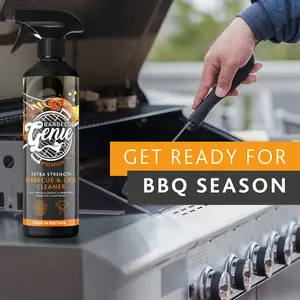 BBQ Genie Grill Cleaner - Barbecue Extra Strength Degreaser, Cuts Through Grease and Grime - 500ml