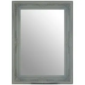 Interiors by Premier Baroque Rectangular Antique Grey Wall Mirror