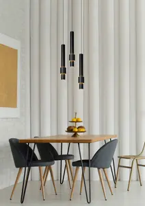 Lucide Margary Modern Pendant light 28cm - LED Dim. - 3x4W 2700K - Black