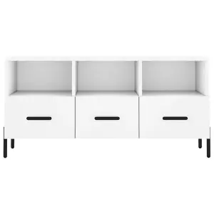 Berkfield TV Cabinet White 102x36x50 cm Engineered Wood