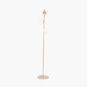 White Orb and Gold Metal Floor Lamp