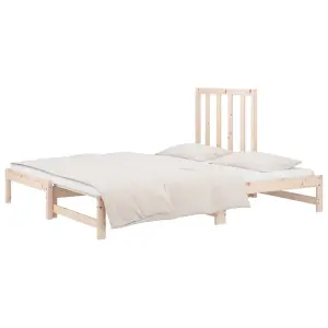 Berkfield Pull-out Day Bed 2x(90x190) cm Solid Wood Pine