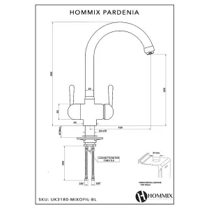 Hommix Pardenia Copper 3-Way Tap (Triflow Filter Tap)