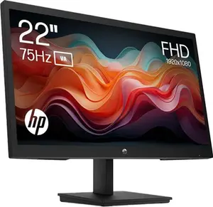 HP 22 Inch FHD Monitor - V22ve G5, Full HD VA, 75Hz Refresh Rate, 1X HDMI, 1 X VGA, Low Blue Light Mode, Anti-Glare, Tilt Adjustment, VESA Mountable