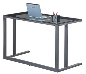 Air Desk with Top-plate in Smoked Glass