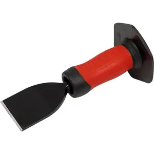 Premium Steel Electricians Bolster - 57mm x 225mm with Comfort Grip Handle