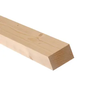 Smooth Planed Spruce Stick timber (L)2.4m (W)96mm (T)34mm, Pack of 6