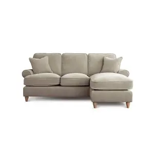 Sofas Express Mumbles Beige Putty Right Hand Chaise Scroll Manhattan Sofa