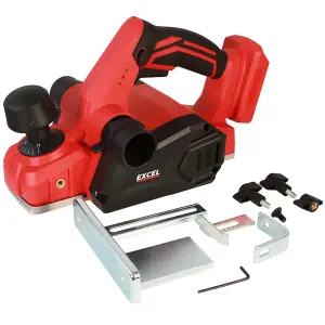 Excel 18V Cordless Planer 82mm with 2 x 2.0Ah Batteries & Charger