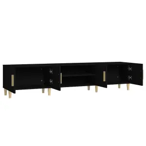 Berkfield TV Cabinet Black 180x31.5x40 cm Engineered Wood