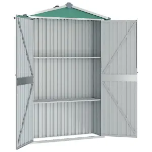 Berkfield Garden Shed Green 107.5x46x183 cm Galvanised Steel