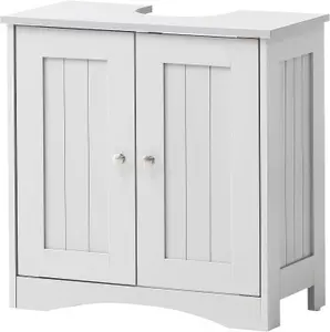 Bathroom Sink Cabinet Under Basin Unit Cupboard Storage Furniture White