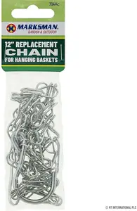 Pack Of 2 Replacement Chain For Garden Flowers Hanging Baskets Plant Hooks Multi Purpose 12 Inch