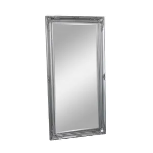 Melody Maison Large Ornate Silver Wall/Floor Mirror 158cm x 78cm