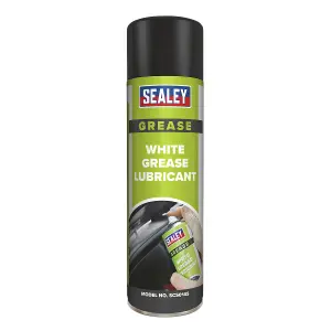 Sealey White Grease Lubricant With PTFE 500mL Non-Corrosive - Pack of 6 SCS014