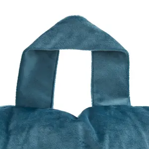 Catherine Lansfield Kingsley Matt Velvet High Back Cuddle Cushion Back Rest Teal Green