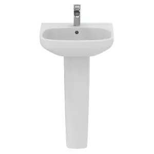 Ideal Standard i.life A Gloss White Rectangular Floor-mounted Full pedestal Basin (H)85cm (W)55cm