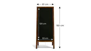 ALLboards Black pavement Chalkboard with wooden frame 150x61cm