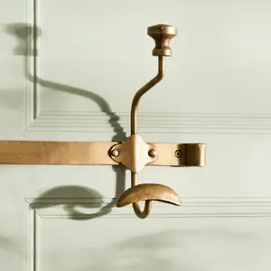 Vintage Style Duke Short Antique Brass Metal Coat Holder Wall Hooks