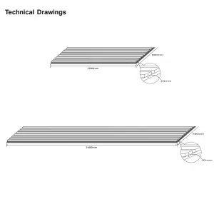 DecorAndDecor - Acoustic Slat Wood Wall Panel - Oak - 1200mm x 600mm